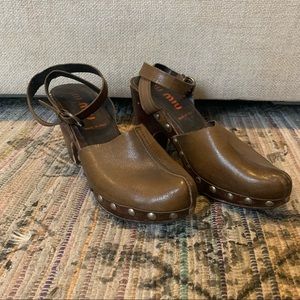 Vintage Miu Miu Leather Clogs